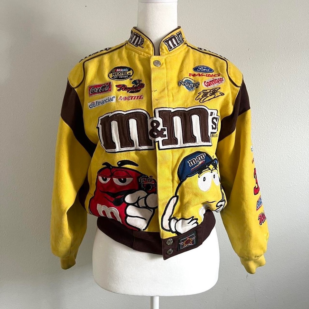Yellow M&M Nascar jacket by JH design